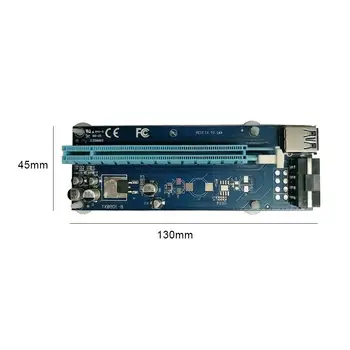 PCI Express Graphics Riser Kartou, 1X do 16X Extender USB 3.0 SATA 15 Pin 4Pin Kabel pro Bitoin Horník, Těžební