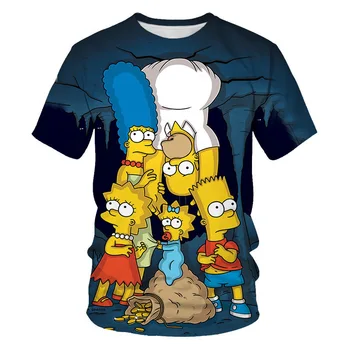 2021Summer Trička Cosplay Simpson trička s Krátkým Rukávem Tee pro Chlapce, Dívky Topy Oblečení, Prop