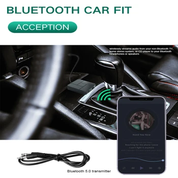 Bluetooth 5.0 Přijímač Vysílač 3,5 mm 3,5 mm AUX Jack RCA USB Dongle Bezdrátový Audio Adaptér Handsfree Volání Pro TV, PC, sluchátka