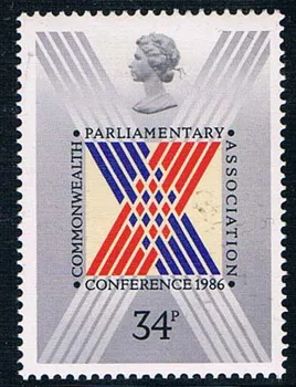 1ks Nové UK, GB, Anglie, Britské Poštovní Známka Roku 1986 Spojené Království Commonwealthu Parlamentní Setkání Unie Razítka MNH
