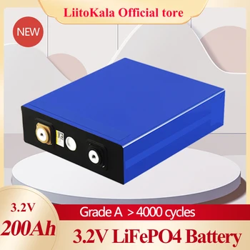 LiitoKala 3.2 V 200Ah LiFePO4 lithiová baterie 3,2 v 3C Lithium železo fosfátu baterie pro 4S 12V 24V baterie solární Jachta RV