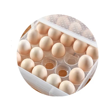 Vejce Úložný Box Lednička Zásuvky Vejce Box Kuchyni Skladování Potravin Box Transparentní Nárazuvzdorný Double Duck Egg Tray