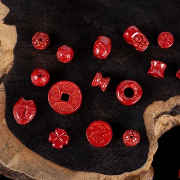 28 Stlyes Červená Rumělka Korálky Vzor Vyřezávané Ručně vyráběné Korálky Pro DIY Náramky, Náhrdelník, Šperky, Komponenty, Příslušenství na Výrobu 640