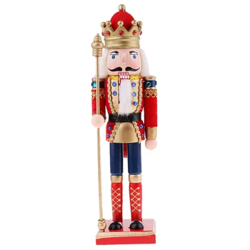 30cm Dřevěný Louskáček Voják Údaje Model Loutkové Doll Toy Home Dekor Dřevěné Louskáček Hračka Vánoční Ozdoby