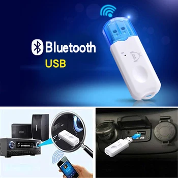 1ks Nejnovější USB Bluetooth Stereo Hudební Přijímač Bezdrátové Audio Adaptér Dongle Kit, Vestavěný Mikrofon Pro Reproduktor Pro Telefon, Auto