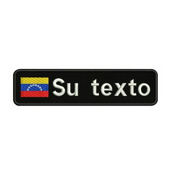 Venezuelská vlajka Venezuela 10X2.5cm Vyšívací Vlastní Název Text Našité Pruhy odznak Železa Nebo Suchý Podklad Náplasti Na Oblečení