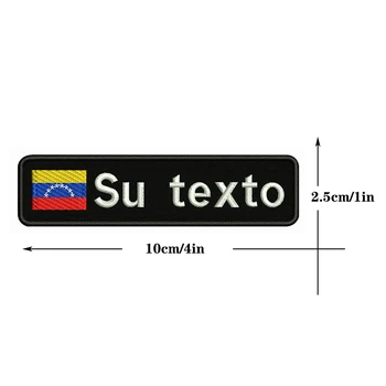 Venezuelská vlajka Venezuela 10X2.5cm Vyšívací Vlastní Název Text Našité Pruhy odznak Železa Nebo Suchý Podklad Náplasti Na Oblečení