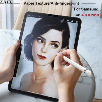 Papír Jako Screen Protector Matná Fólie Pro Samsung Tab A 8.0 2019 PET Malování Psát Pro SM-T290 T295 T297 8.0