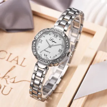 5ks ženy hodinky luxusní značky dámské hodinky quartz hodinky náramek hodinky geneva móda gold crystal hodinky Náramek sada