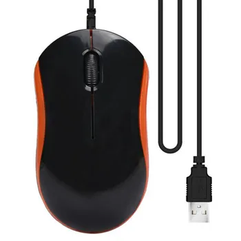 Optická Drátová Herní Myš 1600DPI USB LED 3 Tlačítka, Počítač, Kancelář Myši Pro Notebook Laptop Nabíjecí Drátová Myš Gamer #BL3
