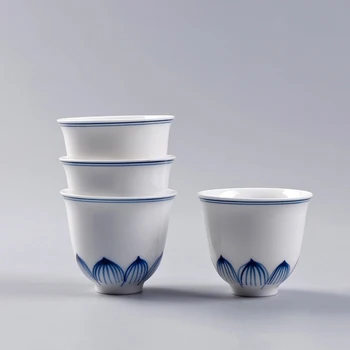 Čínské Ručně malované keramické hrnky Šálek Vody Hrnek modré a bílé čajové konvice Osobnosti stručný porcelán šálek čaje domova