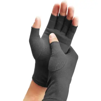 Bavlna, Spandex Cyklistické Rukavice Half Finger Rukavice Venkovní Artritida Zdravotní Elastické Prodyšné Kompresní Rukavice Pro Muže, Ženy
