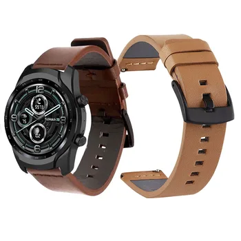 Originální Kožený Popruh Pro Ticwatch Pro 3 GPS hodinky Kapela Pro Ticwatch Pro rok 2020/GTX/E2/S2 Pánské Řemínek Náhradní Sportovní Náramek