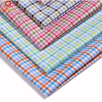 Barevné Mřížky Polyesterové Tkaniny Patchwork, Šití Tkaniny pro Šití DIY Ruční Materiál 50cmx150cm