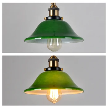 Zelený kabel přívěsek světlo retro osvětlení decoracion moderno kuchyně, svítidla, pokojové lampy lampe de chevet de chambr HPD-084