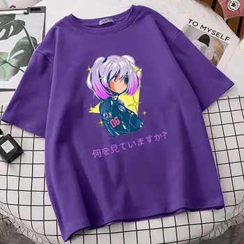 Ženy Letní Příležitostné Japonských Kreslených Anime Trička Sladká Dívka Legrační Plus Velikosti Punk Volné Harajuku Vintage T-shirt Krátký Rukáv Tee
