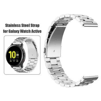 20mm Kovové Ocelové Watchstrap Zápěstí Pásek pro Samsung Galaxy Sledovat Aktivní 2 40/44mm Pohodlné Nošení Mírný Měkkost