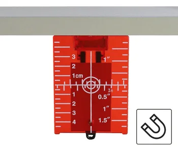 Huepar Magnetické Červený Terč Deska Pro Rotační Křížový Laser Úrovni Horizontální A Vertikální Laserové Příslušenství A Měřič Vzdálenosti