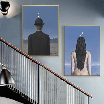 René Magritte Plátno Malba, Surrealismus Klasické Kresby, Reprodukce, Plakáty a Tisk Wall Art Obraz pro Obývací Pokoj Cuadros