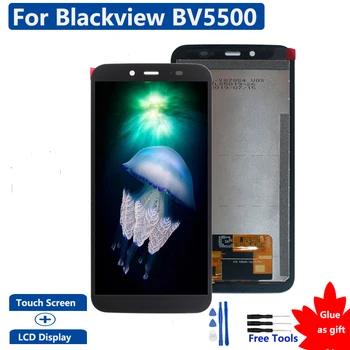 Originál Blackview BV5500 Dotykový Displej LCD Displej Digitizer Shromáždění Blackview BV5500 LCD Displej Telefonu Dílů Opravy