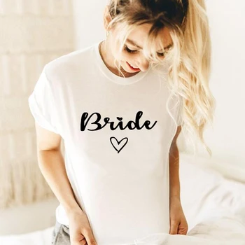 Družička Nevěsty tričko Bavlněné Tričko Ženy Plus Velikosti Kauzální Rozlučka se svobodou Svatební Košile Svatební Tým Topy Ženy T Košile
