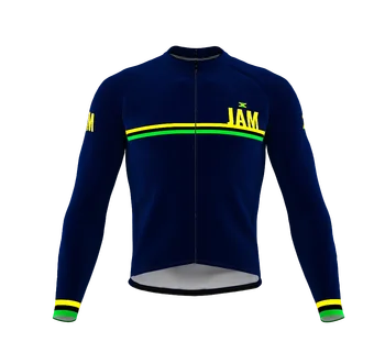Jamajka jarní a podzimní pánské s dlouhým rukávem cyklistika jersey, prodyšný a anti-ultrafialové cyklistický dres
