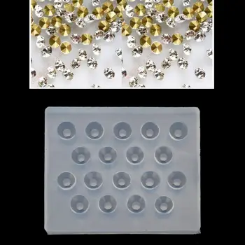 6mm Ploché Diamantové Krystaly Silikonové Pryskyřice Licí Formy Přívěsek Šperky Nástroje DIY Takže Najít Příslušenství Dropshipping