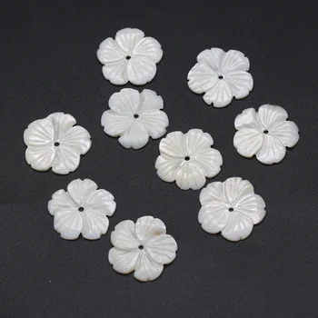 4ks Nové Přírodní Sladkovodní Tvaru Květu Bílá Shell Volné Korálky pro Výrobu Šperků DIY Náramek, Náhrdelník, Módní Dárek