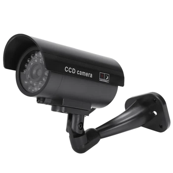 Předstírat, že Padělané CCTV Kamera Cam Imitace Červené LED Vodotěsné Vnitřní / Venkovní Domů Bezpečnost