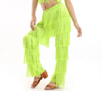 Nové Příjezdu Samba střapcem latinské taneční kostýmy Dívky Salsa taneční sál Fringe taneční Kalhoty kostým pro Dospělé taneční Sál taneční šaty