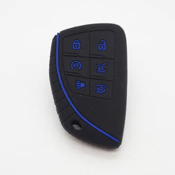 Cocolockey Nové Gumové Auto Klíč Kryt Případě pro Chevrolet Corvette Příměstské Tahoe Inteligentní Bezklíčový Vstup 6Buttons Key Fob Kryt
