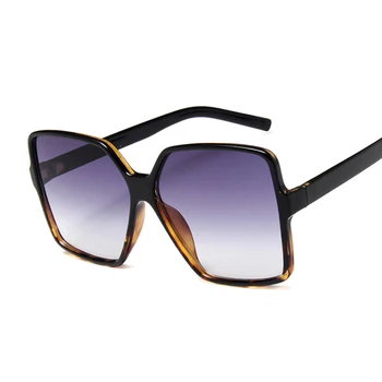 Nadrozměrné Náměstí sluneční Brýle, Ženy, Luxusní Transparentní Gradient Sluneční Brýle Velký Rám Vintage Brýle UV400 Brýle Pro Lady