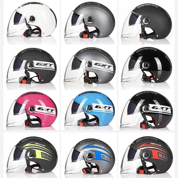 Moto Helma Open Face Dual Lens Zorníky Moto Helma Elektrické Kolo Helmu Letní Skútr Motocykl Helma Casco Moto