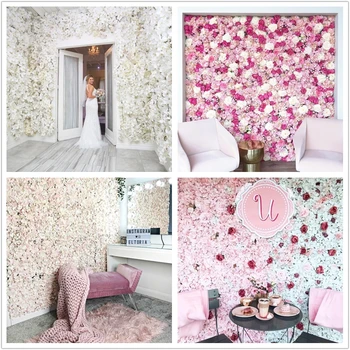 40x60cm Hedvábí Růže Květ Zeď, Umělé Květiny DIY Svatební Výzdobu stěn Fotografování Kulis Miminko Kadeřnictví Pozadí