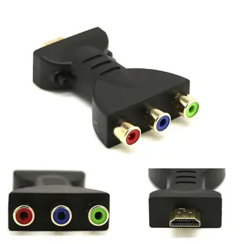 Digitální AV signál 1080p HDMI-kompatibilní s VGA adaptér samec na 3 RCA Audio video kabel RGB barevný rozdíl složky konektor
