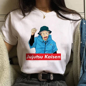 Jujutsu Kaisen T-Shirt Nové Japonské Anime Muži Kawaii Letní Topy Yuji Itadori Grafické Tees Ulzzang Volné Kreslený Unisex Tričko