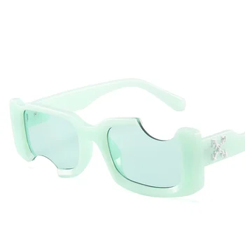 2021New futuristické malý obdélník Z bílé Fotch Otvor Design sluneční Brýle muži ženy uv400 Máta Mreen Jemné Brýle oculos