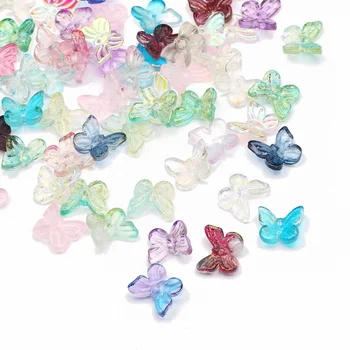 10mm Malý Motýl Multi Gradient Barva Crystal, české Sklo, Korálky Lampwork Korálky Pro Výrobu Šperků Ruční DIY Příslušenství