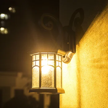 E27 Žárovka Vintage Nástěnné Svítidlo, Venkovní Osvětlení, LED Street Garden Villa Veranda Světla Vodotěsný Pro Starožitný Bronzový Svícen Osvětlení