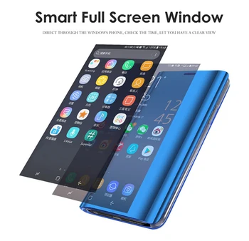 Luxusní Zrcadlo Smart View Flip Pouzdro pro Oneplus 7T Pro One Plus 7 T 7tpro Oneplus7t HD1913 Originální Magnetické Fundas Kryt Telefonu
