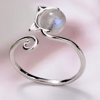 1 Ks Ženy, Malé Čerstvé roztomilý Krásná Kočka Crystal Dívka Srdce Otevřené Geometrické Prsten Dívka Šperky, Párty, Dárek, Módní Prsteny pro lady