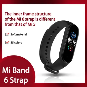 Poutko Pro Xiaomi Mi Band 6 Silikonové Anti-pot Náhradní Poutko Pro MiBand 6 Sportovní Náramek Náramek Příslušenství