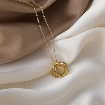 2021 Nový korejský Vynikající Opal Hvězda Přívěšek Náhrdelník Módní Temperament Univerzální Klíční kost Řetěz Náhrdelník Šperky pro Ženy