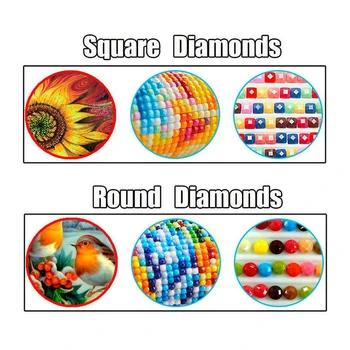 Náměstí Kolo Diamond Obraz 5D DIY Diamond Malování Cross Stitch Mozaika, Balón, Dům, Obraz Domácí Dekoraci WG2351