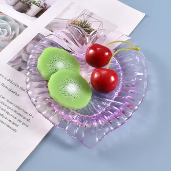 DIY Crystal Epoxidové Pryskyřice Silikonové Formy List Talíř, Svačina Ovoce Skladování Ovoce Miska Silikonová Forma Na Pryskyřici
