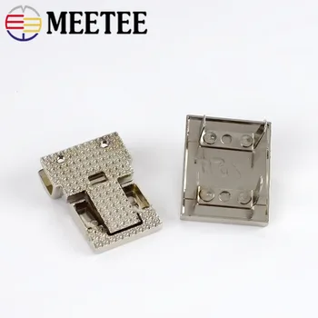 Meetee 2/5ks 38X28mm Kovové Tašky Zámky Uzavírání Kabelky Twist Lock Přepnout Západky Zámku Spony DIY Dekorace Hardware Příslušenství