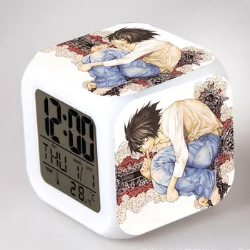 DEATH NOTE Anime Budík s LED digitální hodiny, Budík, Děti, Hračky elektronické probudit světlo stolní reveil wekker