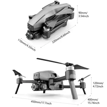 M1 Pro Mechanické Drone 2-Osy 6k Vysokým Rozlišením Gimbal Fotoaparát 5G Wifi Gps Systém RC Skládací Quadcopter Dárky