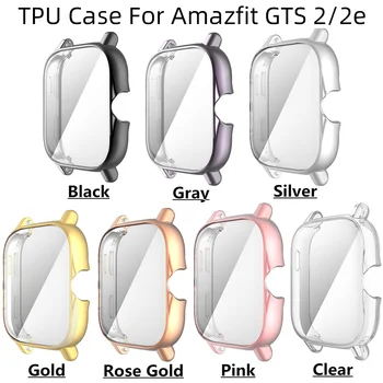 TPU Měkké Full Screen Glass Protector Pouzdro Shell Hrany Rámu Pro Amazfit GTS 2/2e GTS2/e Smartwatch GTS2e Ochranný Kryt Nárazníku