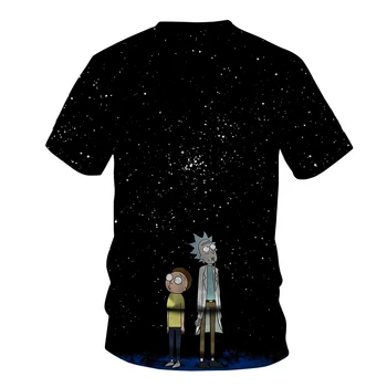Vtipné Věci, Anime T shirt Tištěné 3D Rick t shirt pánské Topy Anime tričko oversize Hip Hop Muži Ženy Letní Krátký rukáv Topy